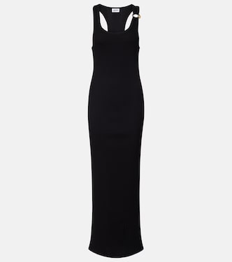 Piercing cotton jersey maxi dress | Jean Paul Gaultier