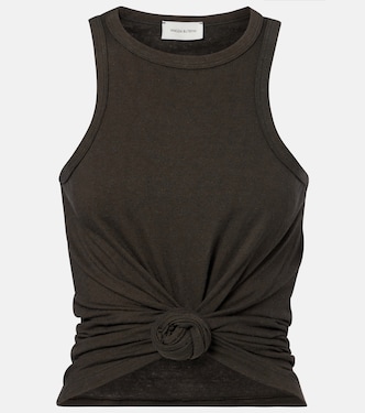 Knotted cotton and silk tank top | Magda Butrym