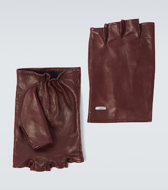 Biker leather fingerless gloves | Our Legacy