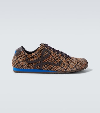 Flow Runner 2.0 checked suede sneakers | Loewe