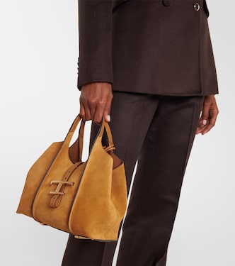 T Timeless Small suede tote bag | Tod's