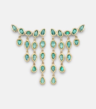 18kt gold earrings with emeralds | Octavia Elizabeth