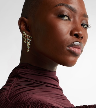 18kt gold earrings with emeralds | Octavia Elizabeth