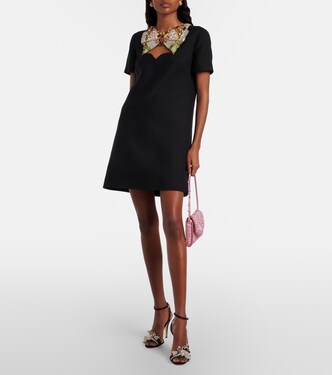 Embellished wool and silk minidress | Valentino