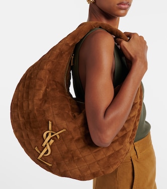 Icare Medium quilted suede shoulder bag | Saint Laurent