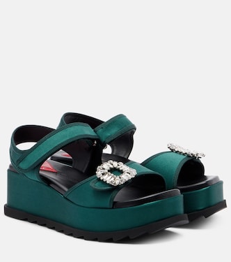 Slidy Viv' leather platform sandals | Roger Vivier
