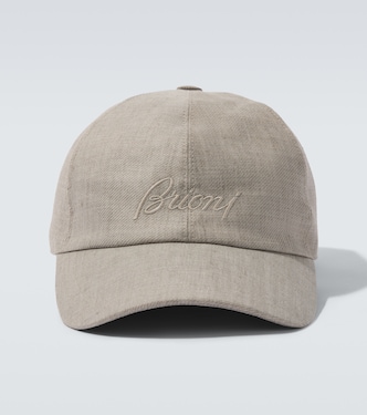 Logo linen and wool baseball cap | Brioni