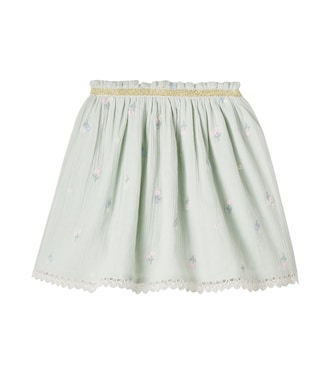 Cephee floral embroidered cotton skirt | Louise Misha