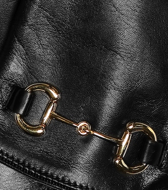 Guanti in pelle con morsetto | Gucci