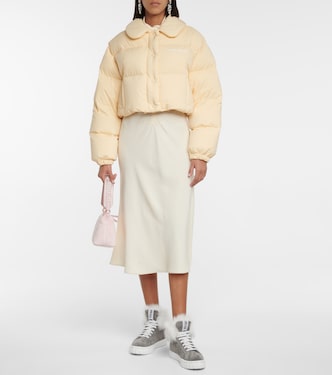 Shearling-lined suede sneakers | Miu Miu