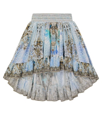 Asymmetric printed cotton skirt | Camilla Kids