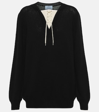 Jersey de cachemir con cordones | Prada
