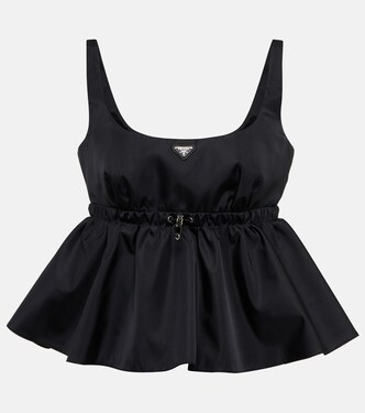 Logo peplum top | Prada