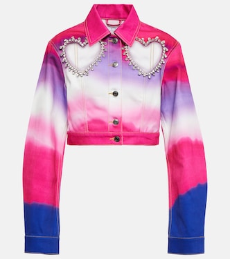Giacca di jeans con cristalli | Area