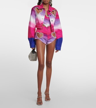 Embellished ombré denim jacket | Area