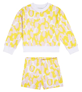 Set de sudadera y shorts de algodón | Stella McCartney Kids