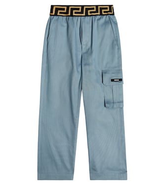 Pantalon cargo Greca en coton | Versace Kids
