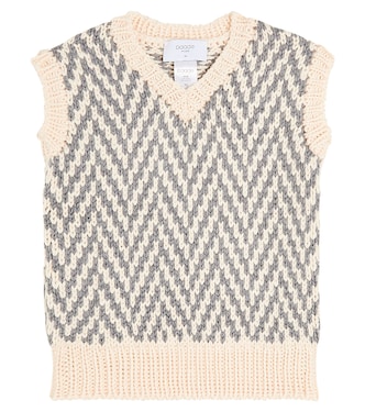 Pull sans manches rayé en laine mélangée | Paade Mode