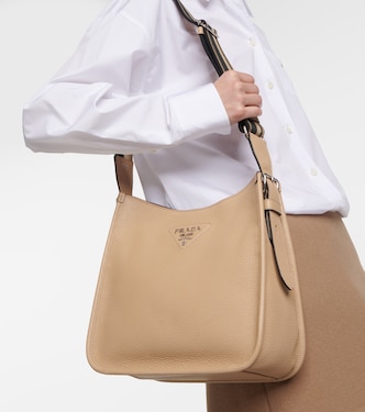 Medium leather shoulder bag | Prada