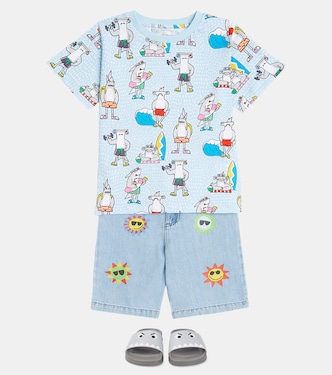 프린트 코튼 저지 티셔츠 | Stella McCartney Kids
