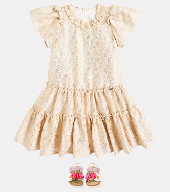 Sandalias con apliques florales | Monnalisa