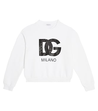 Felpa DG in cotone | Dolce&Gabbana Kids