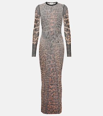 Bedrucktes Maxikleid aus Mesh | Jean Paul Gaultier