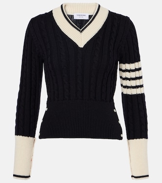 Pullover in lana a trecce | Thom Browne