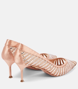 Salones Passions Crystal 65 de satén | Aquazzura
