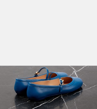 Mary-Jane-Ballerinas Carla aus Leder | Gianvito Rossi