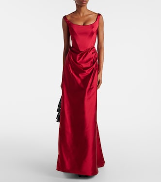 Camille draped crêpe satin bustier gown | Vivienne Westwood