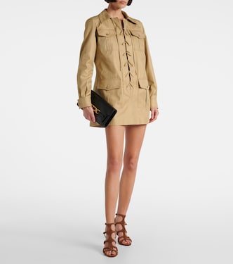 Abito corto Safari in cotone e seta | Tom Ford