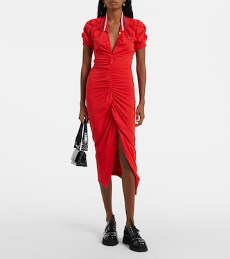 Abito midi Pulling in cotone asimmetrico | Vivienne Westwood