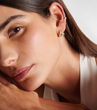 Boucle d'oreille Stacked Chevron en or 18 ct et diamants | Shay Jewelry