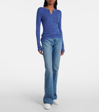 Camiseta con botones Anges de cachemir, seda y cáñamo | Gabriela Hearst