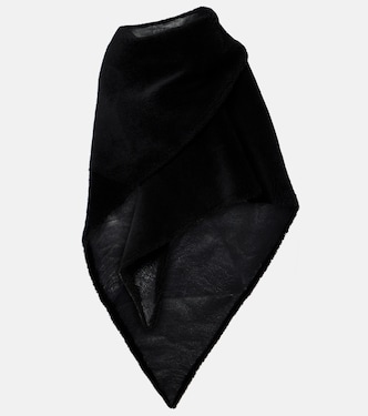 Shearling-trimmed leather scarf | Balenciaga