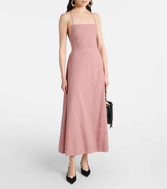 Lori gingham cotton maxi dress | Posse