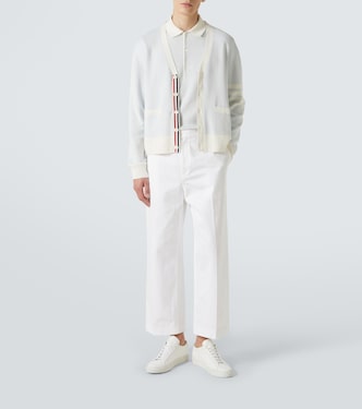 Cardigan 4-Bar aus Leinen und Baumwolle | Thom Browne