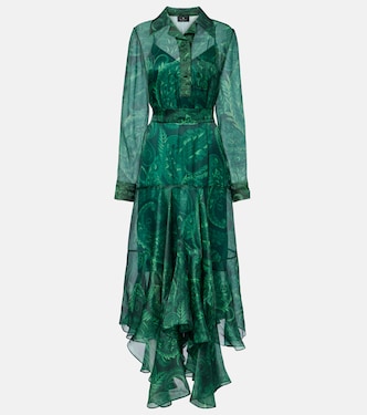 Abito da cocktail in seta con paisley e volant | Etro