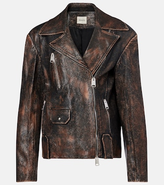 Giacca biker Catalina in pelle distressed | Khaite