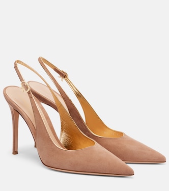 Robbie 95 suede slingback pumps | Gianvito Rossi