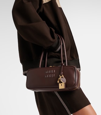 Beau leather shoulder bag | Miu Miu
