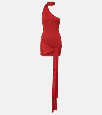 Draped silk-blend jersey minidress | Aya Muse