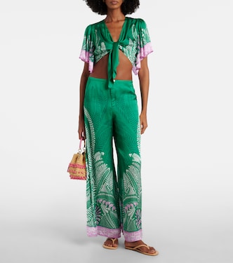 Bedruckte High-Rise-Hose Clea | Poupette St Barth