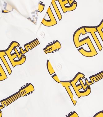 Chemise imprimée en coton à logo | Stella McCartney Kids