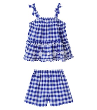 Gingham cotton top and shorts set | Tartine et Chocolat