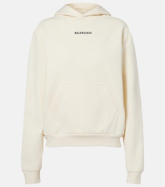 Logo cotton fleece hoodie | Balenciaga