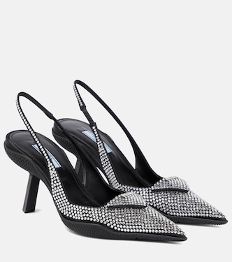 Pumps slingback con cristalli | Prada