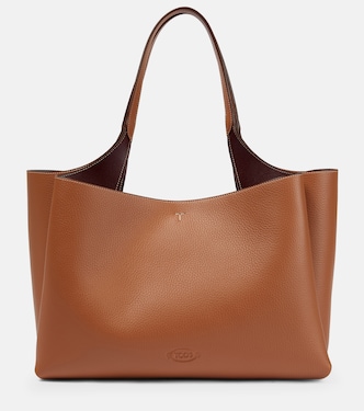 Medium leather tote bag | Tod's