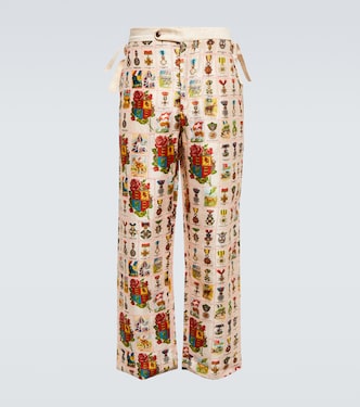 Pantalones Tobacco Signet de seda | Bode